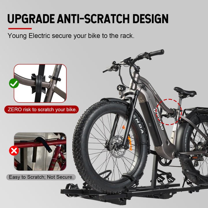 Young Electric FELLOW Foldable Hitch eBike Rack | 2’’ Receiver, 200 LBS Capacity
