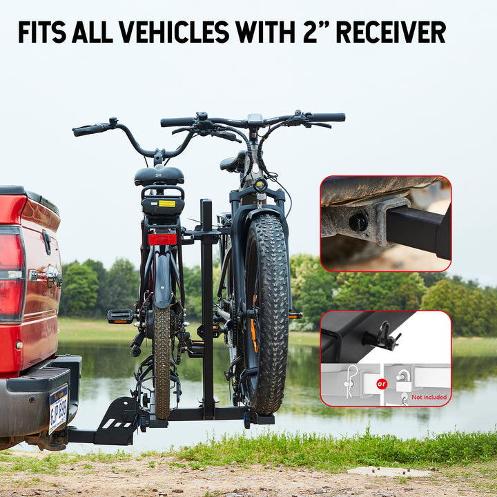 Young Electric FELLOW Foldable Hitch eBike Rack | 2’’ Receiver, 200 LBS Capacity