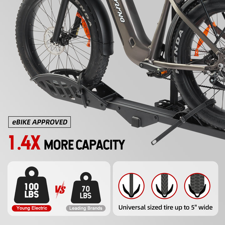 Young Electric SOLE Hitch Bike Rack | 2’’ Receiver, 100 LBS Capacity