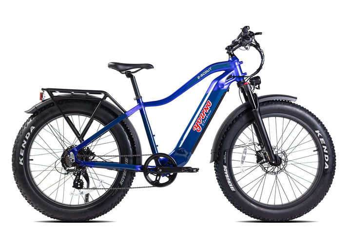 E-Scout PRO - Bicicleta eléctrica joven de 750 W, batería de 48 V/20 Ah con  cargador rápido de 3 A, hasta 80 Mi 28 MPH, 26 x 4.0 pulgadas, neumático
